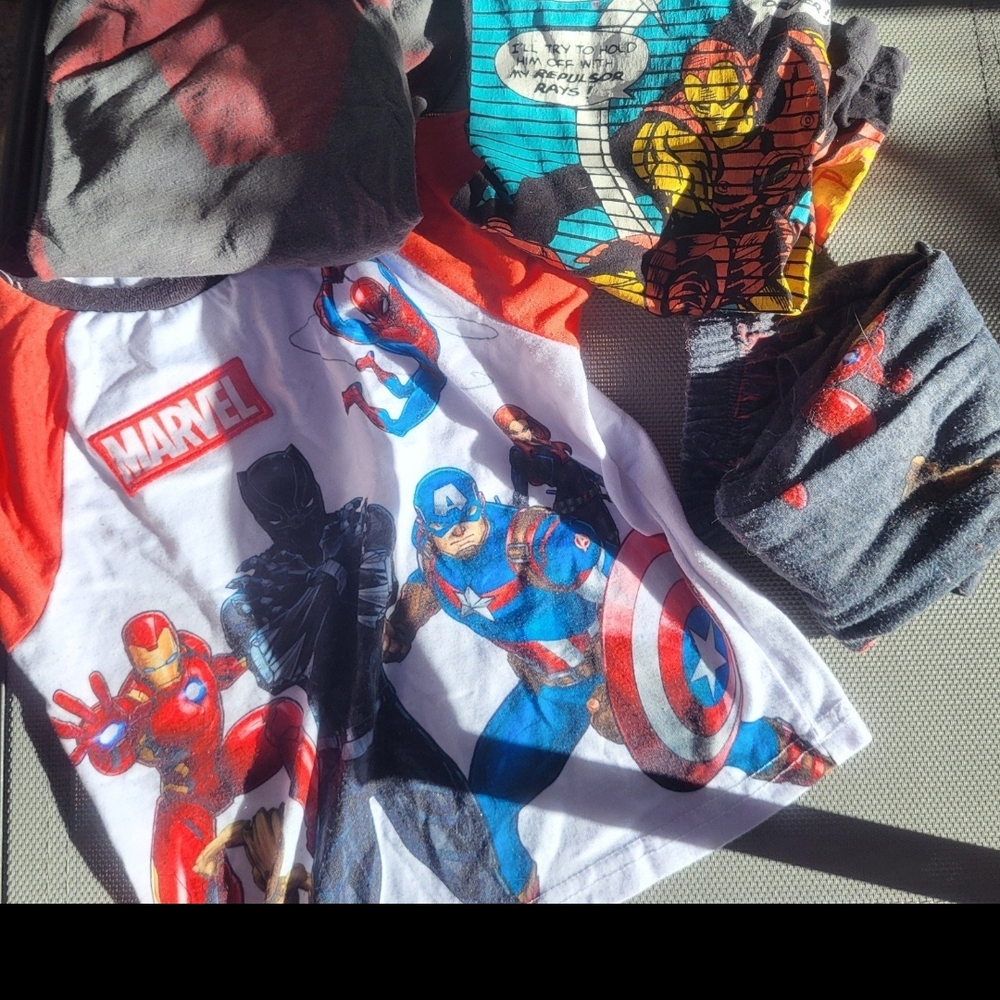 Marvel Avengers Kids Costume T-Shirt - Red, Blue, White